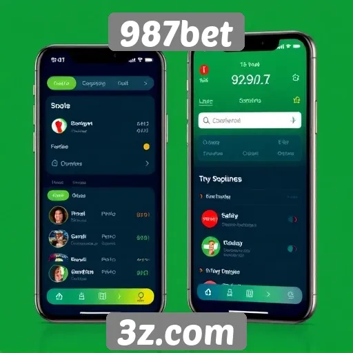 Interface do site 987bet é otimizada para dispositivos móveis